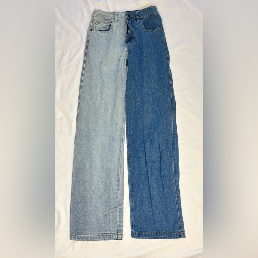 High Rise Two-Tone Women Jeans